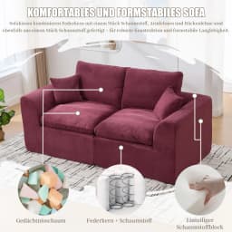 Modern Minimalist Fabric Sofa,soft and Comfortable, Equipped with Pillows, Nordic Style, Suitable for Living Room and Bedroom
