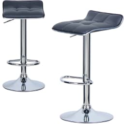 WOLTU 2PCs/Set Bar Stools Hight-Adjustable Counter Stool Faux Leather Well Padded Seat Dining Room Chair Swivel Bar Chair