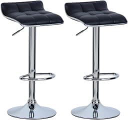 WOLTU 2PCs/Set Bar Stools Hight-Adjustable Counter Stool Faux Leather Well Padded Seat Dining Room Chair Swivel Bar Chair