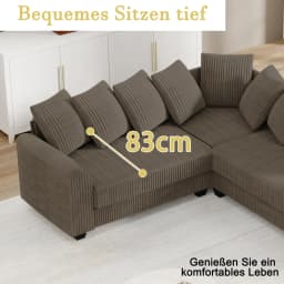 L-Shaped 5-Seat Modular Combo Sofa Corner Design Multi-Scene Living Room Sofa