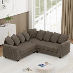 L-Shaped 5-Seat Modular Combo Sofa Corner Design Multi-Scene Living Room Sofa
