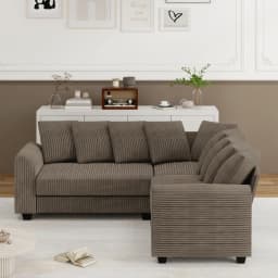 L-Shaped 5-Seat Modular Combo Sofa Corner Design Multi-Scene Living Room Sofa