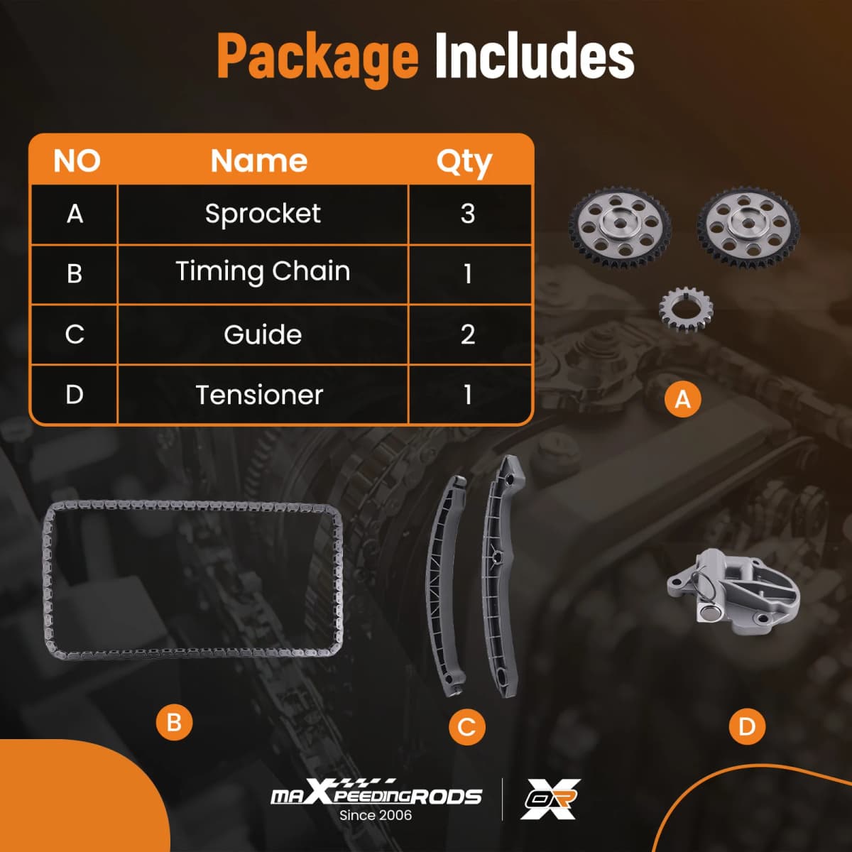 Timing Chain Kit & Sprocket Assembly for Seat Toledo Cordoba 03C109571F