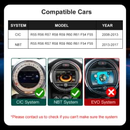 Wireless Android Auto For BMW Car MINI Cooper CIC/NBT R55 R56 R57 R58 R59 R60 R61 F54 F55 Carplay Interface Mirror Link Air Play