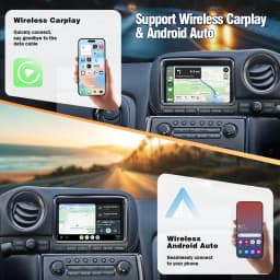 AUTOTOP Wireless CarPlay Retrofit Kit Decoder for Nissan Pathfinder Patrol GTR 370Z Quest 2013-2019 QX60 QX70 Android Auto GPS