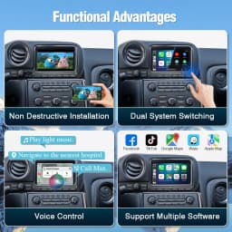 AUTOTOP Wireless CarPlay Retrofit Kit Decoder for Nissan Pathfinder Patrol GTR 370Z Quest 2013-2019 QX60 QX70 Android Auto GPS