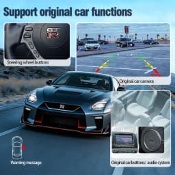 AUTOTOP Wireless CarPlay Retrofit Kit Decoder for Nissan Pathfinder Patrol GTR 370Z Quest 2013-2019 QX60 QX70 Android Auto GPS