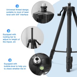 16 Lines Laser Level 3° Self-leveling Machine Rechargeable Lithium Battery Leveling Tool with 1.2m Adjustable Tripod Stand