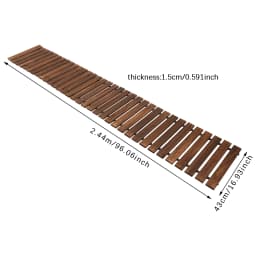 Rollierbarer Holzgartengehweg 244x43x1,5cm, Einfache Installation Und Aufbewahrung, Sparnt Platz Bei Nichtgebrauch