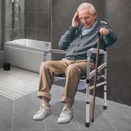 Folding Shower Chair Height Adjustable Bath Safety Seat 175kg Load Shower Folding Toilet Seat For Elderly Disabled Pregnant ect.