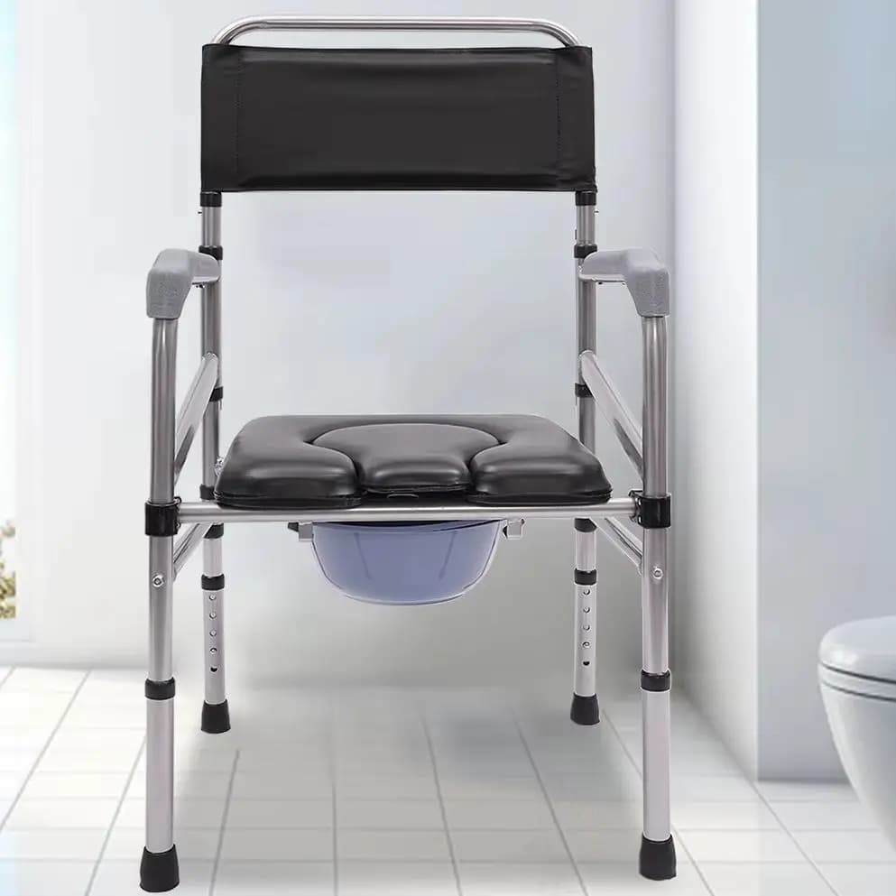 Folding Shower Chair Height Adjustable Bath Safety Seat 175kg Load Shower Folding Toilet Seat For Elderly Disabled Pregnant ect.