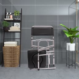 Folding Shower Chair Height Adjustable Bath Safety Seat 175kg Load Shower Folding Toilet Seat For Elderly Disabled Pregnant ect.