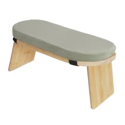 Wooden Meditation Stool, Foldable Kneeling Chair Meditation Bench, Floor Stool Seat for Home, Yoga Use Green