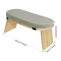 Wooden Meditation Stool, Foldable Kneeling Chair Meditation Bench, Floor Stool Seat for Home, Yoga Use Green