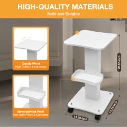 Beauty Cart Mobile Beauty Trolley with Storage Basket Wheels for Salon Hospital Hairdresser Beauty Instrument Storage