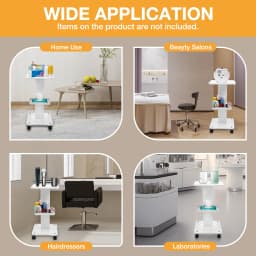 Beauty Cart Mobile Beauty Trolley with Storage Basket Wheels for Salon Hospital Hairdresser Beauty Instrument Storage