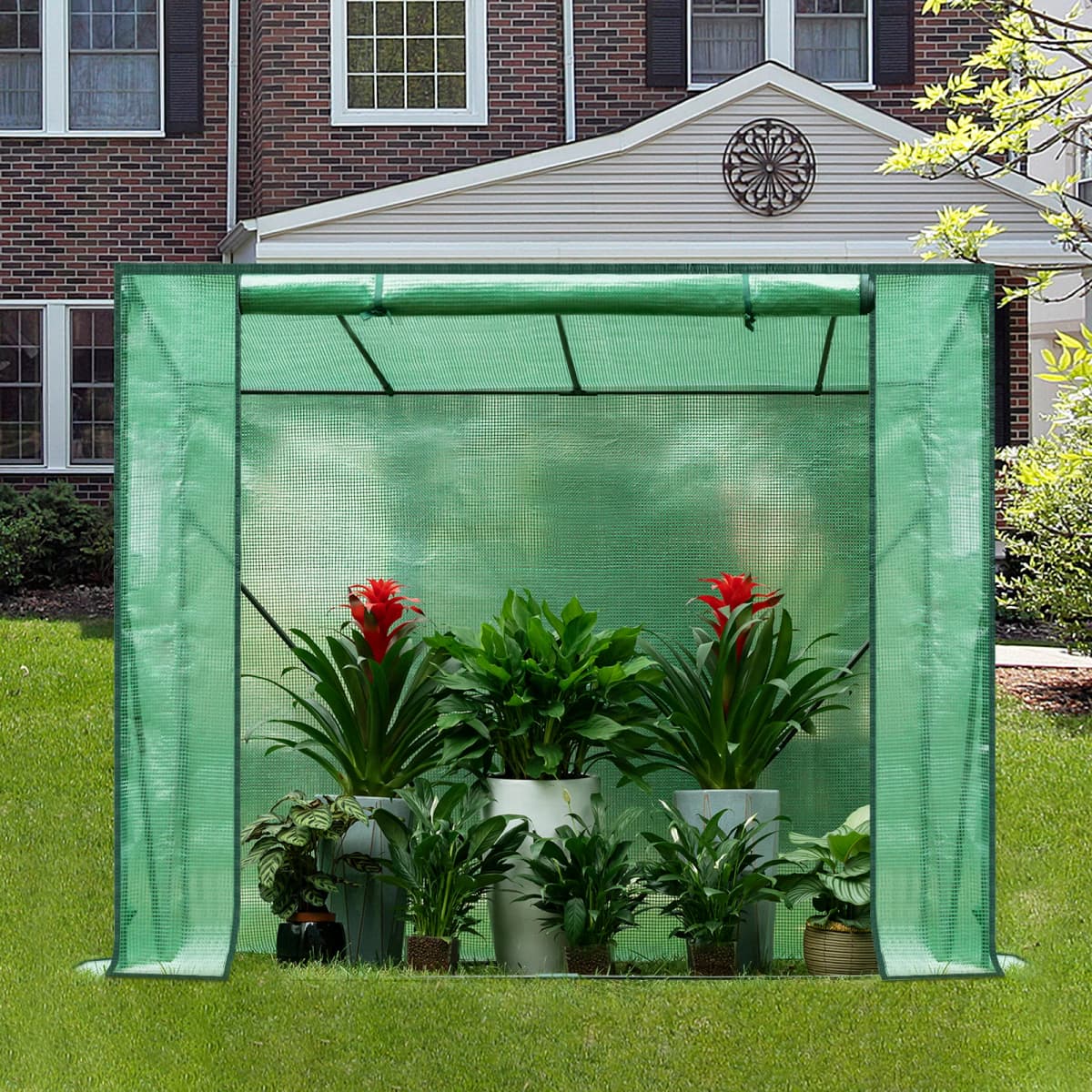 WOLTU Polythene Greenhouse PE Semi-Transparent Flower Vegetables Garden Outdoor Waterproof Tarpaulin Multi-Purpose Plant House