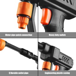 For Makita 18V Battery, 6-in-1 Cordless High Pressure Washer, Electric Garden Spray Water Gun for Car and Patio Cleaning