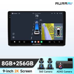 AURAAI 9inch Navigation Car Radio For Opel Zafira B Astra H 2005-2014 Intelligent Systems Carplay 2din Android 14 BT 360 Camera