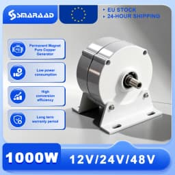 Poland Delivery 1000W Gearless Permanent Magnet Generator Turbine Low-Speed 12V 24V For Water And Wind Power Household