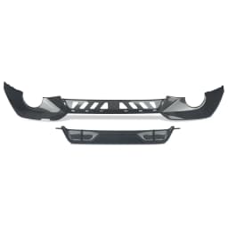 Rear Bumper Lip Spoiler Trim Splitter Diffuser For BMW 3 Series G20 G28 M Sport 2019-2020 Double-Single Round Out Carbon Look