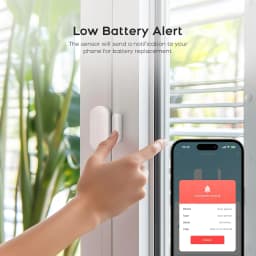 PGST Tuya WiFi Smart Door Window Sensor Wireless Security Alarm System Real-Time Alerts Smart Life App Control for Home Safety