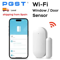 PGST Tuya WiFi Smart Door Window Sensor Wireless Security Alarm System Real-Time Alerts Smart Life App Control for Home Safety