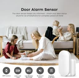 PGST Tuya WiFi Smart Door Window Sensor Wireless Security Alarm System Real-Time Alerts Smart Life App Control for Home Safety