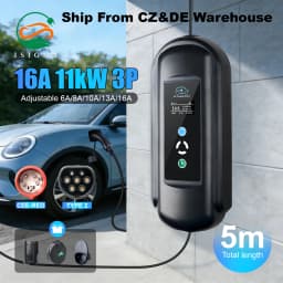 ISIGMA 5M 11KW EU Type 2 Mobile EV Charger 16A IEC 62169 Home Charging EVSE for PHEV EV New Energy Electric Hybrid Cars