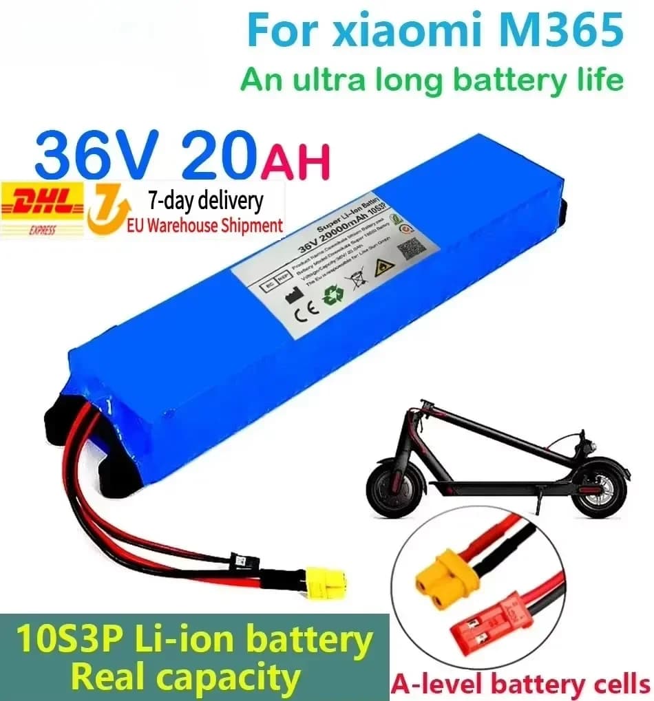 Shipping France 36V 10S3P 18650 Lithium Battery Pack 500W High Power Battery High Quality Battery Pack for M365 BMS DIY 42V