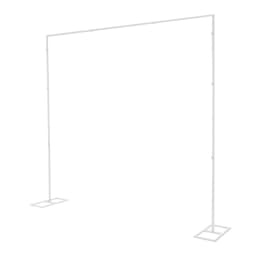 Wedding Backdrop Stand 2.4*2.4m 11Lbs Load Iron Backdrop Frame Adjustable Wedding Background Stand for Party Event