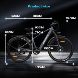 HedaTX TX1 Fast 48KM/H Electric Bikes Cheap Electric Bicycle 48V 500W 9.6Ah Ebike 60KM Range E Bike Road Bike 26Inch Motorbike