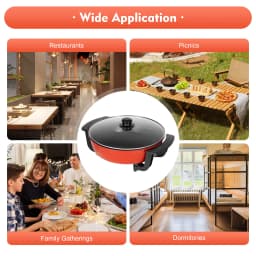 Household Hot Pot Electric Hotpot 1360W 6L Multi-function Cooking Pot with 5 Temperature Levels for Family Gathering