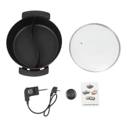 Household Hot Pot Electric Hotpot 1360W 6L Multi-function Cooking Pot with 5 Temperature Levels for Family Gathering