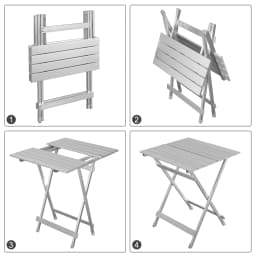 WOLTU Aluminum Folding Camping Table Garden Picnic Table Ultra-light Desk Balcony Side Table Foldable for Indoor Hiking Outdoor