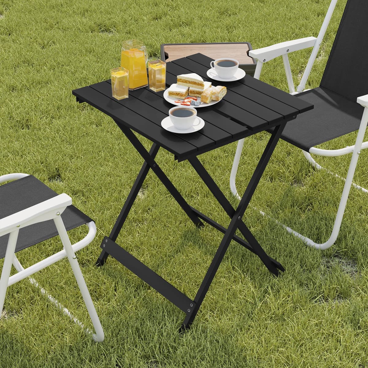 WOLTU Aluminum Folding Camping Table Garden Picnic Table Ultra-light Desk Balcony Side Table Foldable for Indoor Hiking Outdoor