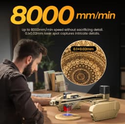 AlgoLaser T150 6W 10W Portable Laser Engraving Machine 8000mm/s High Precision Multi Function Metal Glass Wood Gift DIY Tool Kit