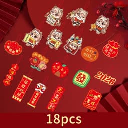 Chinese New Year Hanging Ornament Spring Festival 2026 Decorations Wall Window Hanging Accessories Horse Year Decor
