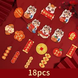 Chinese New Year Hanging Ornament Spring Festival 2026 Decorations Wall Window Hanging Accessories Horse Year Decor