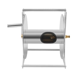 Professional Stainless Steel Hose Reel - Wall Mount/Freestanding Garden Hose Storage (164ft Capacity)
