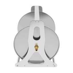 Professional Stainless Steel Hose Reel - Wall Mount/Freestanding Garden Hose Storage (164ft Capacity)
