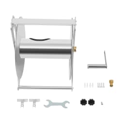Professional Stainless Steel Hose Reel - Wall Mount/Freestanding Garden Hose Storage (164ft Capacity)