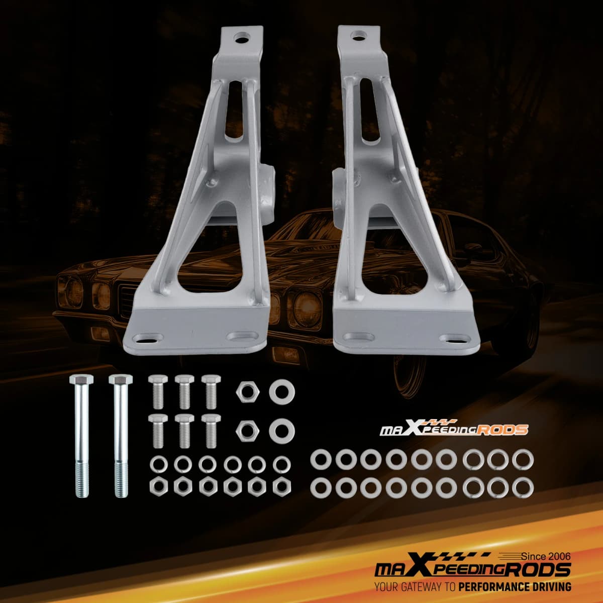 Sheet Metal Mounts Brackets 2pcs For Chevrolet GMC + Small Block Engin