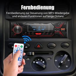 MOPECT DAB+ Single 1 DIN Car Radio Bluetooth Stereo MP3 Player 2USB/TF/FM/AUX Head Unit MP3 Player In-dash Remote Control Non CD
