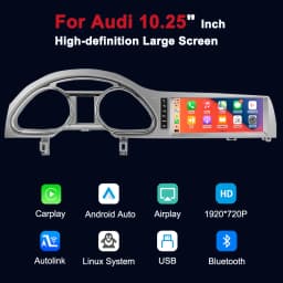 10.25 Inch Linux Wireless CarPlay Andorid Auto Car Radio For Audi Q7 4L 2005-2015 MMI 2G 3G GPS Navigation Stereo BT Autoradio