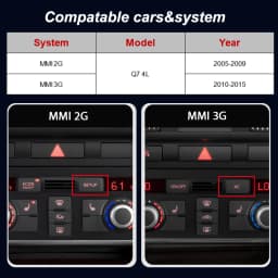 10.25 Inch Linux Wireless CarPlay Andorid Auto Car Radio For Audi Q7 4L 2005-2015 MMI 2G 3G GPS Navigation Stereo BT Autoradio