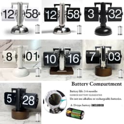 Automatically Flipping Clock with Time Page Turning.Full of Sense of Technology.For Home Decoration.Battery Included as Gift