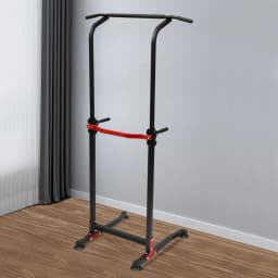 Multifunctional Dipstation Pull Up Power Station with Clamping Rod Training Dip Stands 150kg Load Capacity for Office/Gym
