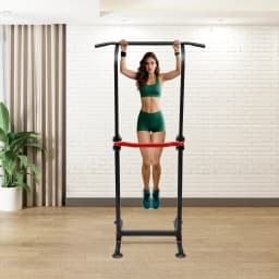 Multifunctional Dipstation Pull Up Power Station with Clamping Rod Training Dip Stands 150kg Load Capacity for Office/Gym