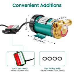 220V 90W Hot Water Recirculating Pump, Ultra-Quiet Booster Pump, Circulation Water Pump for Household Hot Water Circulation